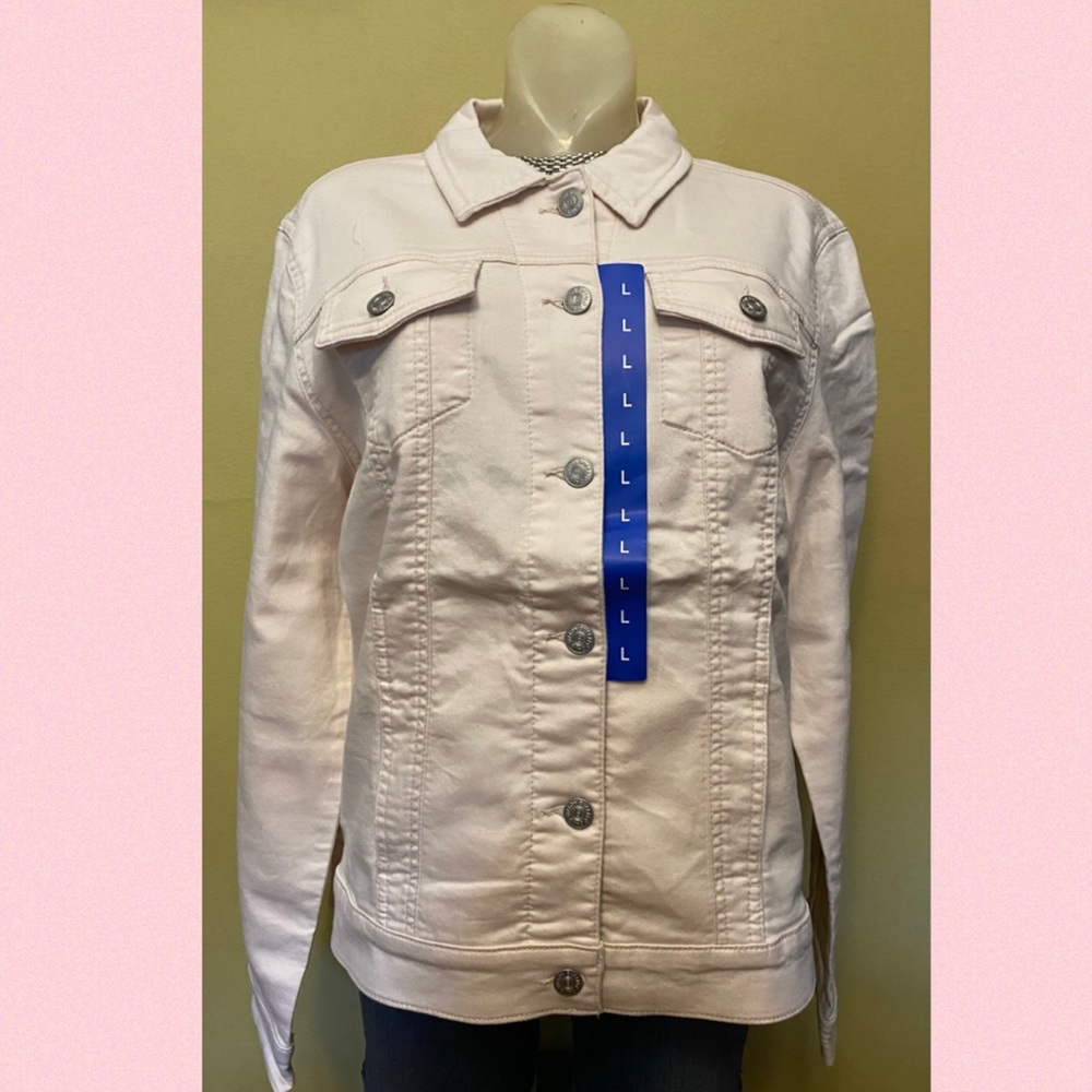 Buffalo Women’s Knit Denim Jacket Light Pink L